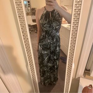 Laggy London Black and White Print Maxi Dress Size 8